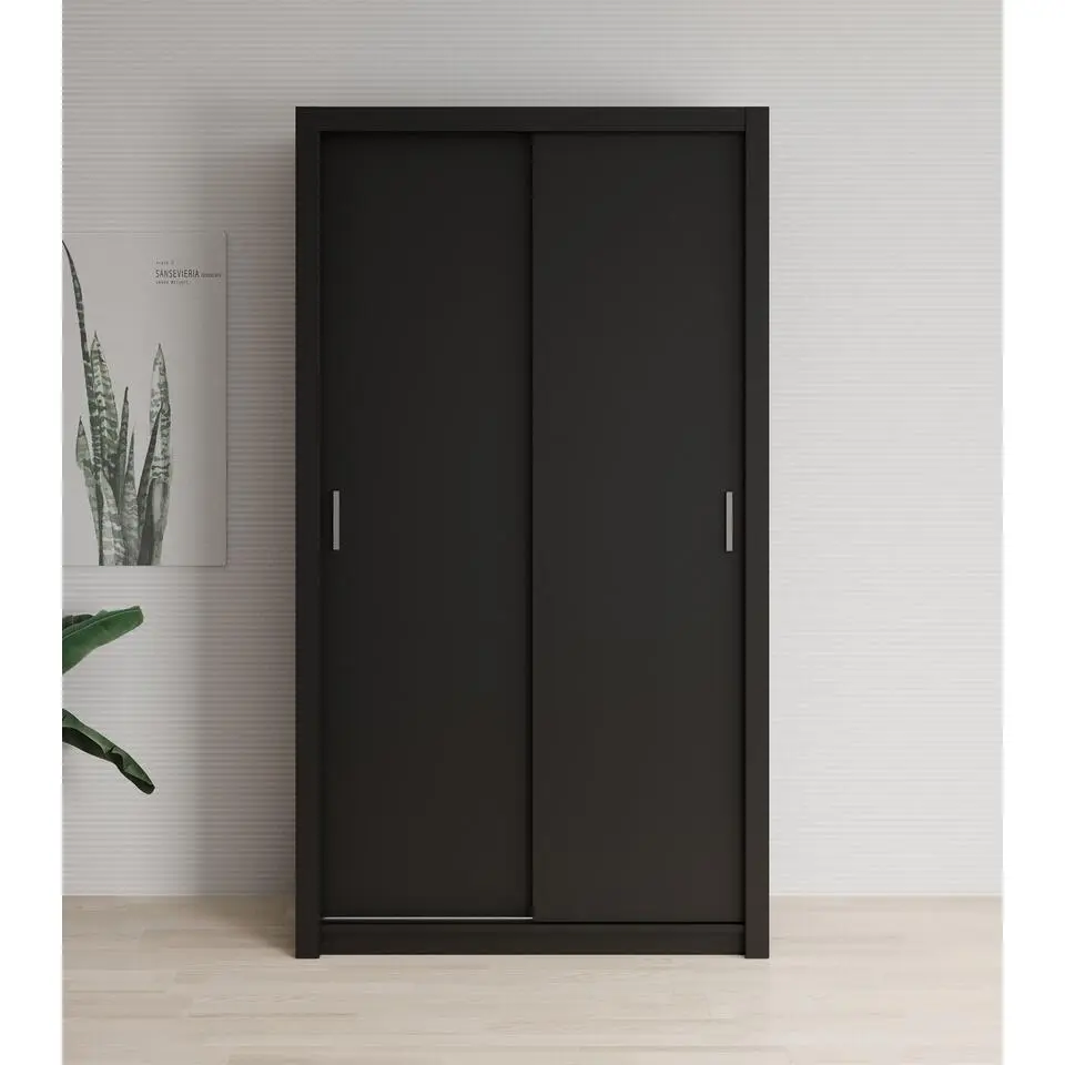 Meubella - Kledingkast Blake - Mat Zwart - 120 cm