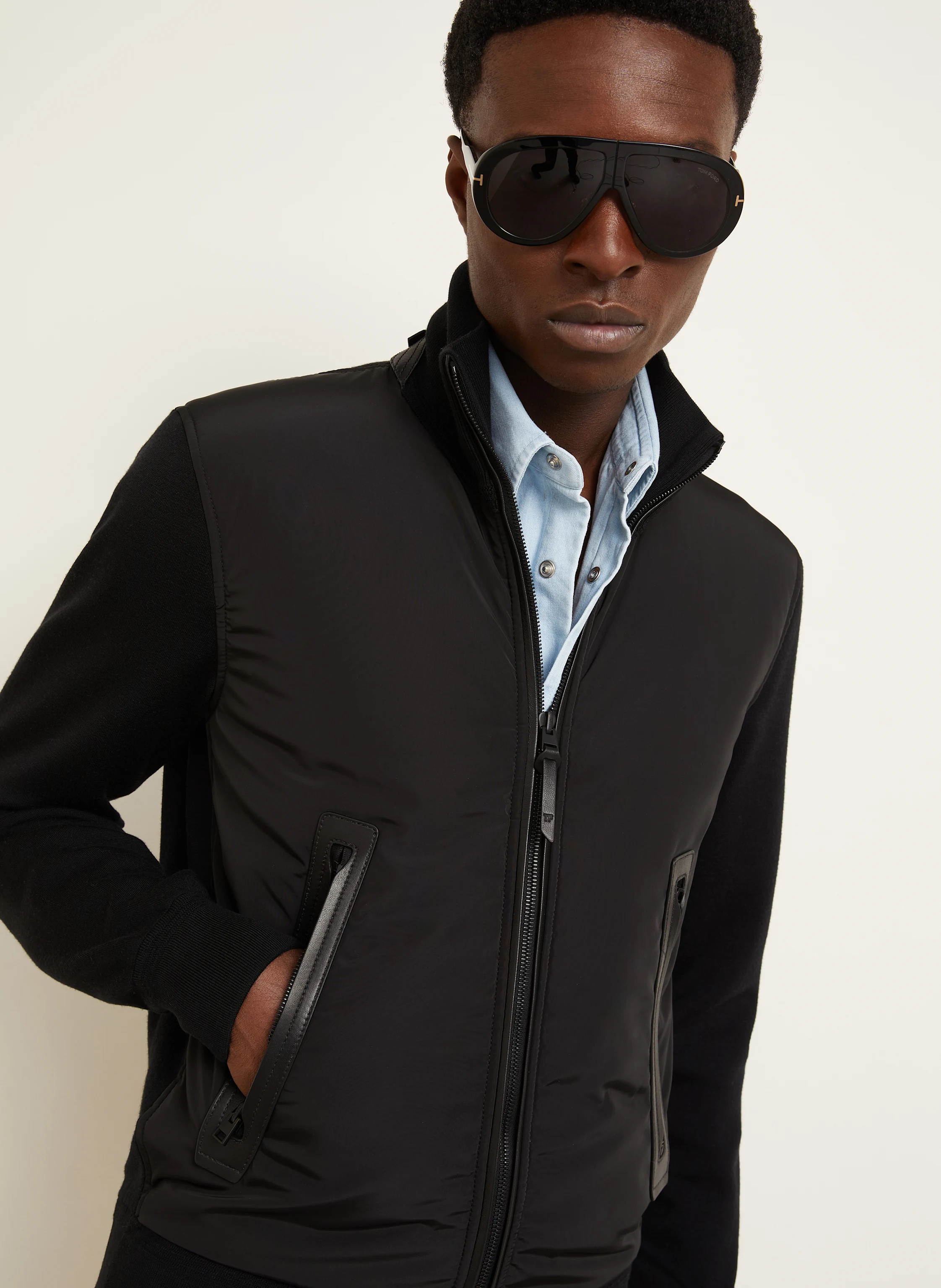 TOM FORD Blouson im Materialmix
