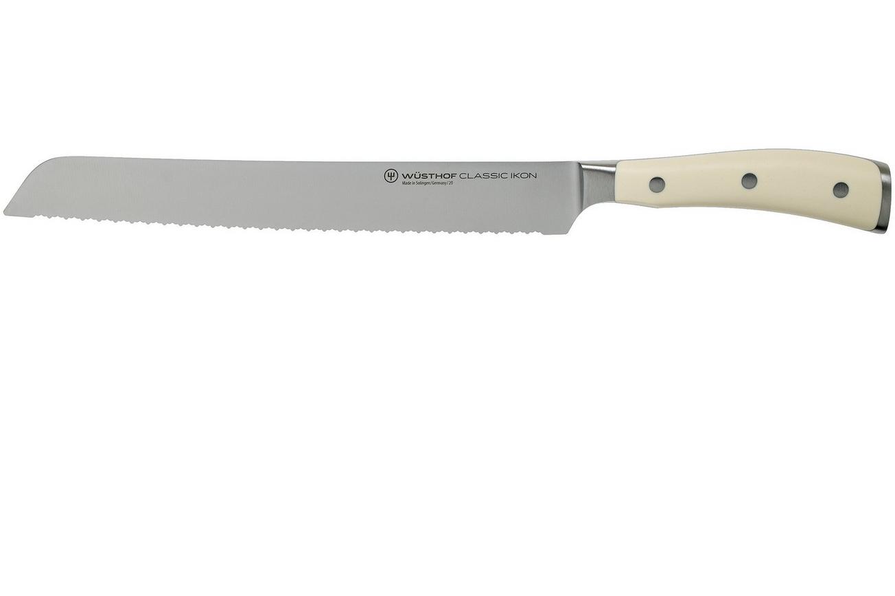Wüsthof Classic Ikon Wit dubbel gekarteld broodmes 23 cm, 1040431123