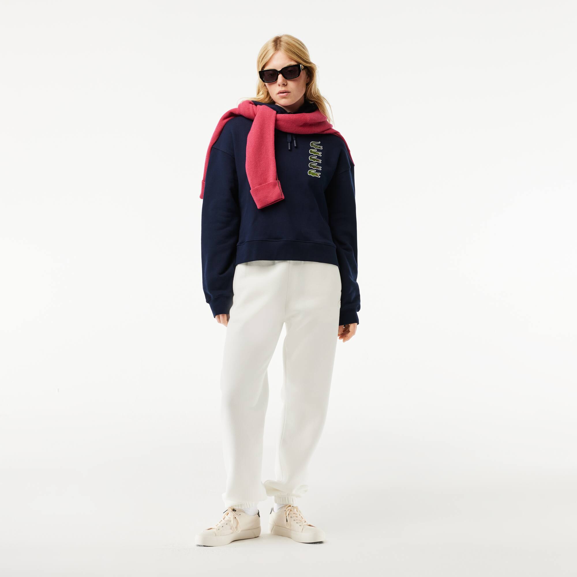 Kultiger Croc-Hoodie Sweatshirts - Blau - Lacoste - Damen