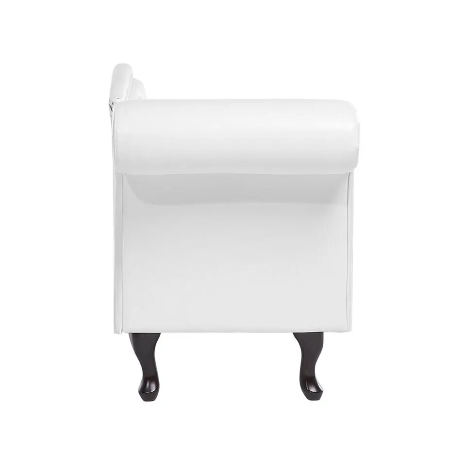 LATTES - Chaise longue - Wit - Linkerzijde - Kunstleer