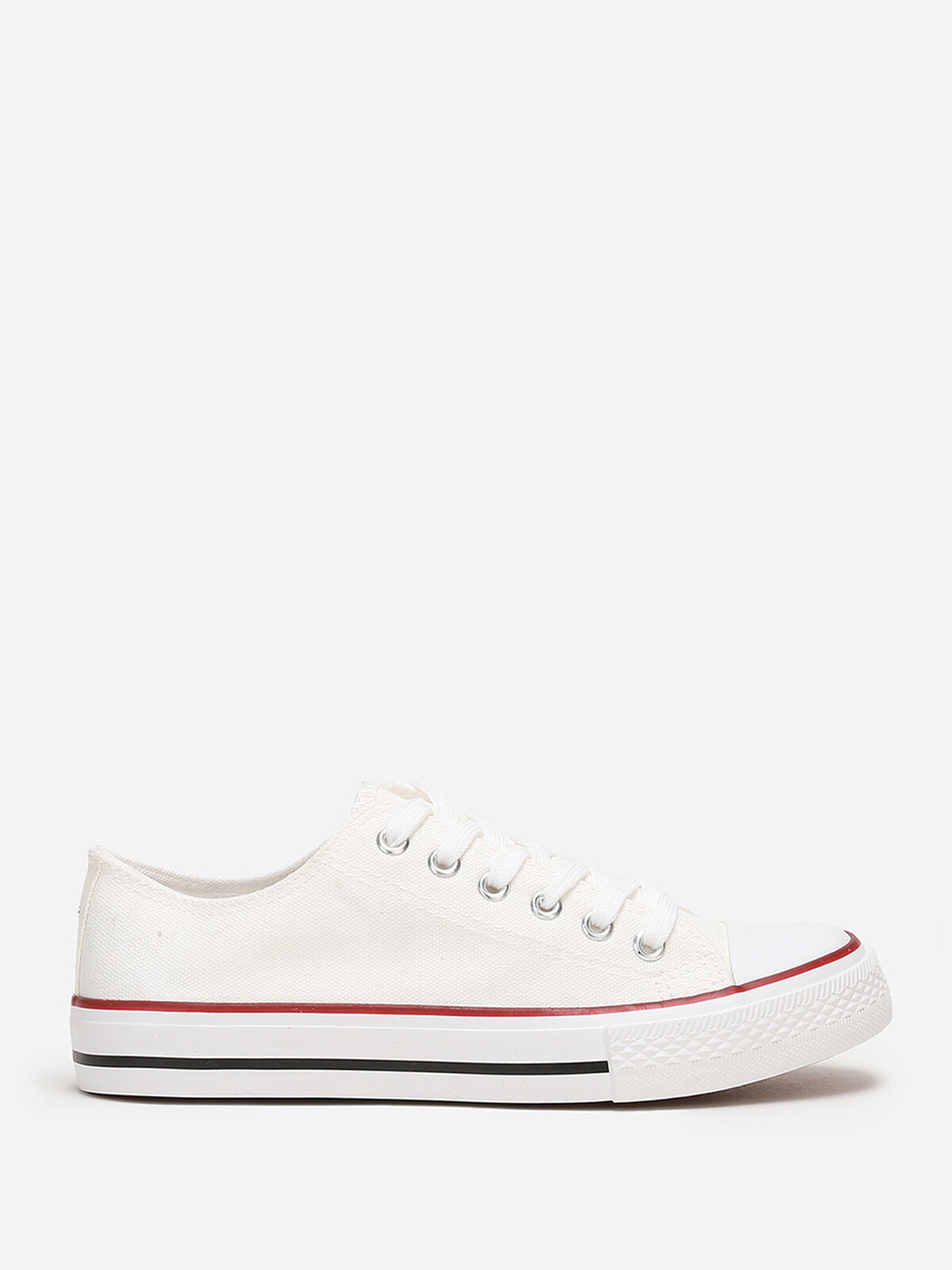 Tennis basses en toile- Blanc