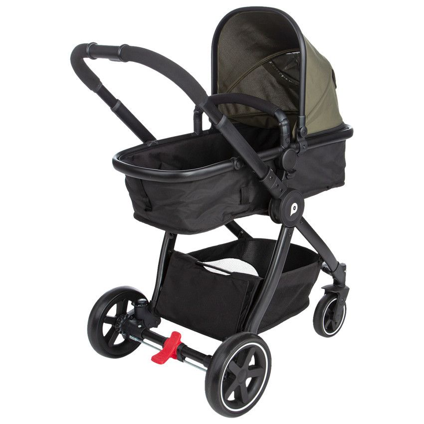 Poussette duo Théa 2 en 1 kaki/noir - Ecru