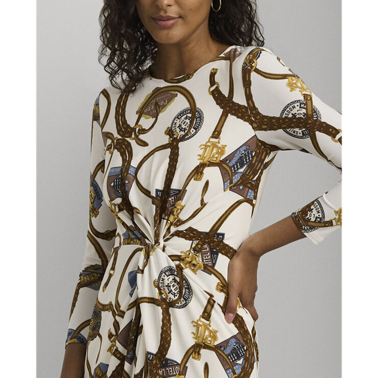 Lauren Ralph Lauren STR CLASSIC JERSEY-LSL-DAD Cream multi