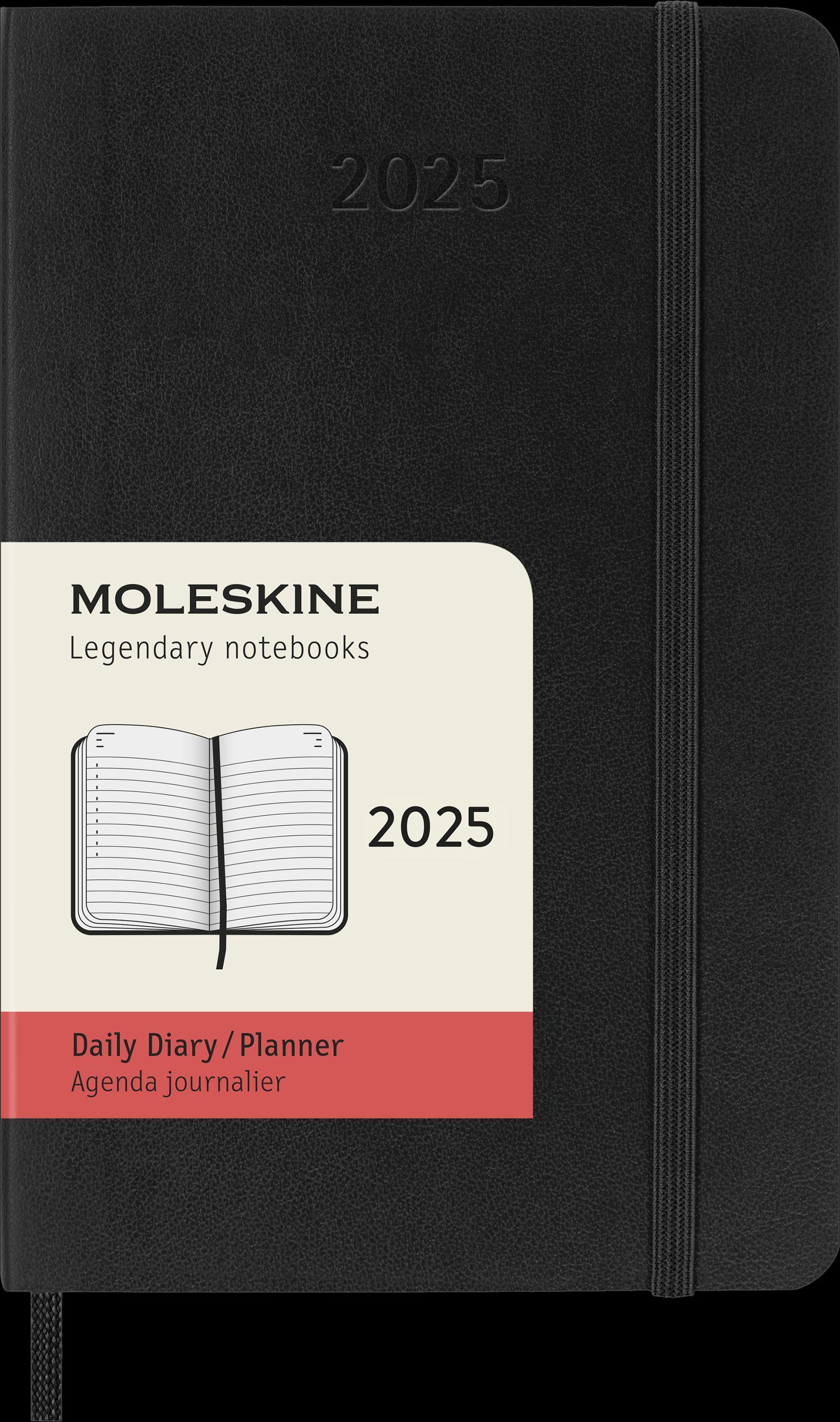Moleskine 12 Monate Tagesnotizkalender 2025, P/A6