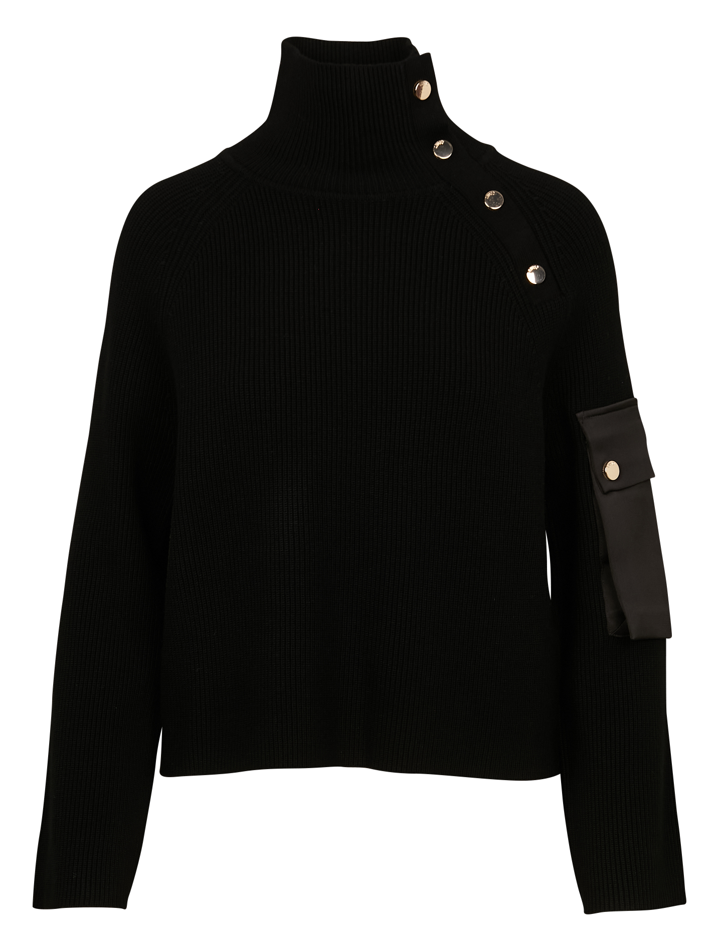 Pull col montant| Noir