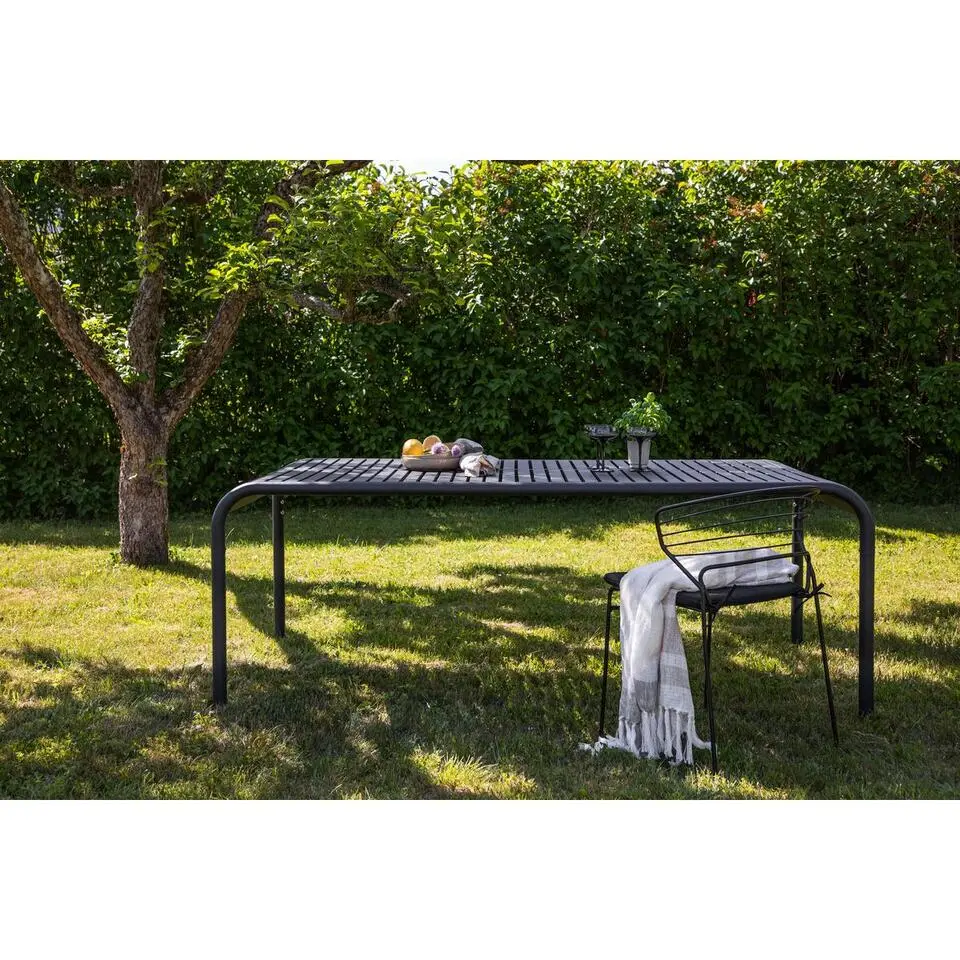 Svea - Elif tuintafel - 200 x 100 cm - zwart