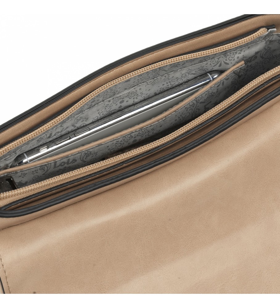 Lois Bolso Bandolera 313385 bege -24x13,5x5cm-
