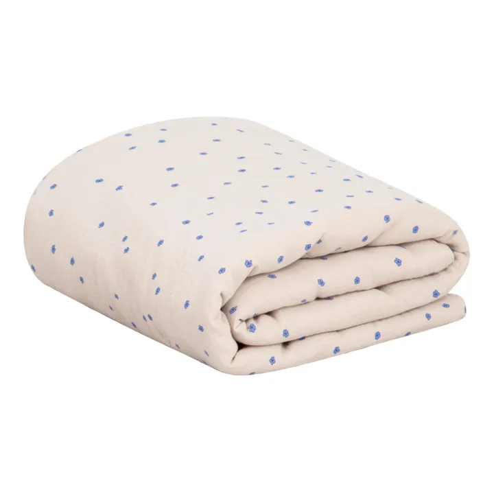 garbo&friends Couverture matelassée Bleu en mousseline de coton 100x140 cm | Bleu