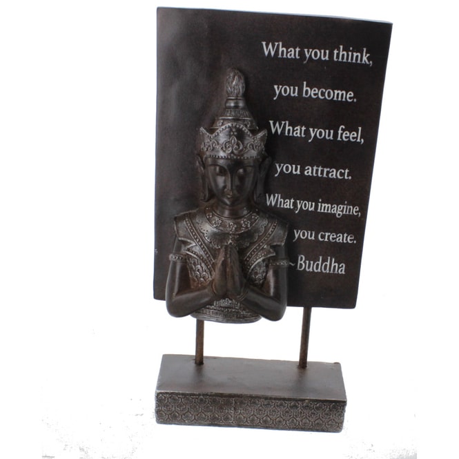 Schild Buddha - ca. 19,5 x 9,5 x 37,5 cm