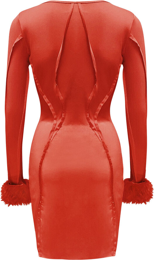 OW Collection Ciara Mini Dress Red
