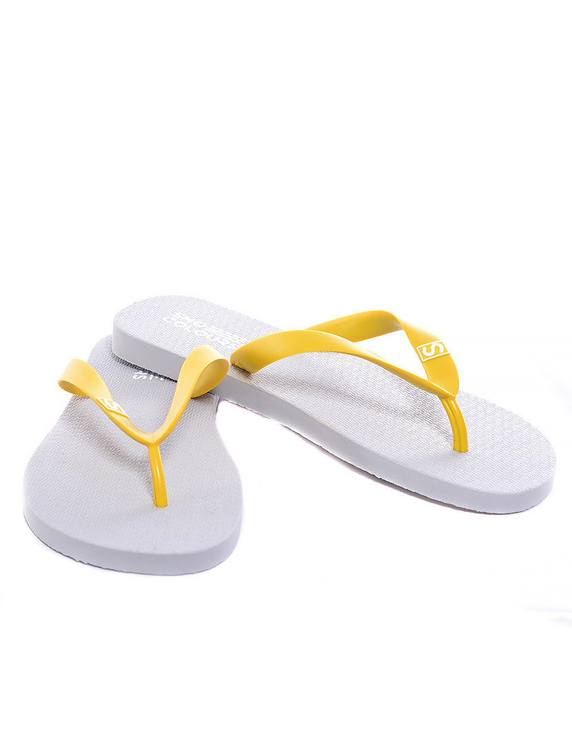 ShoeColours Slippers White and Yellow