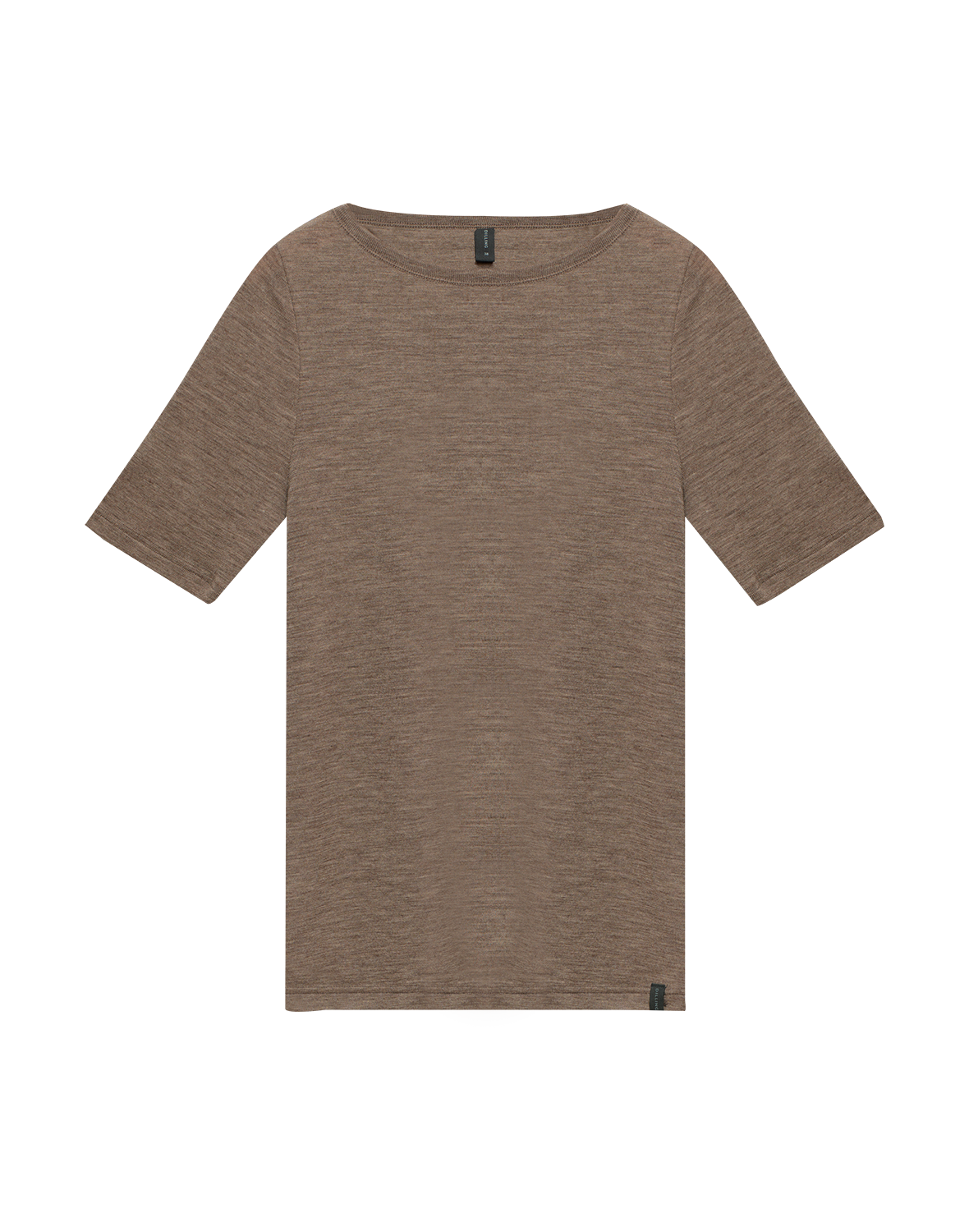 T-shirt van merinowol voor dames in Zwart
