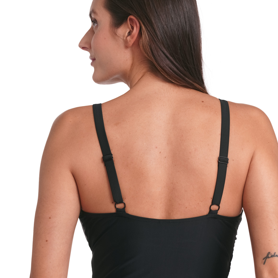 Gina Benotti Damen Shape-Badeanzug in Wickel-Optik schwarz
