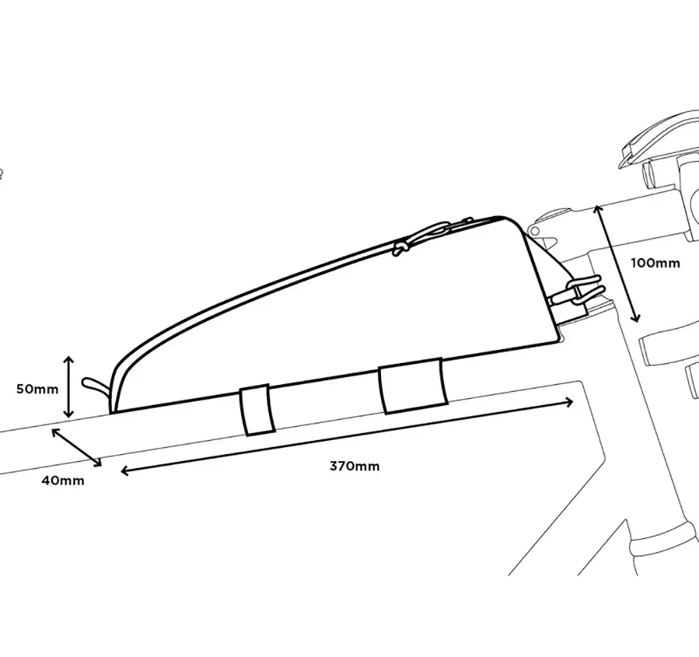 Restrap Race Top Tube Frametas Zwart