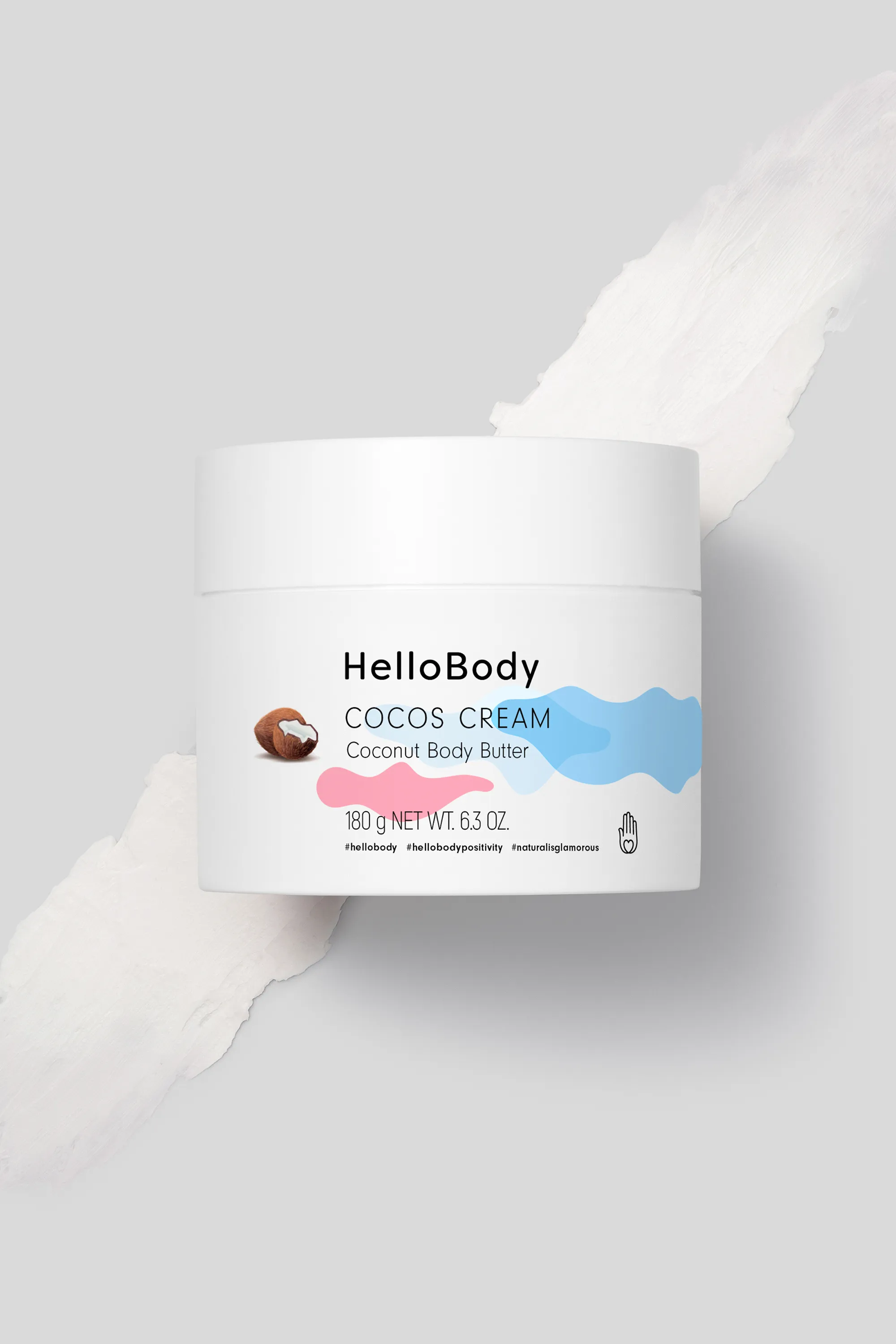 HelloBody Beurre corps crémeux Cocos Cream-195 ml
