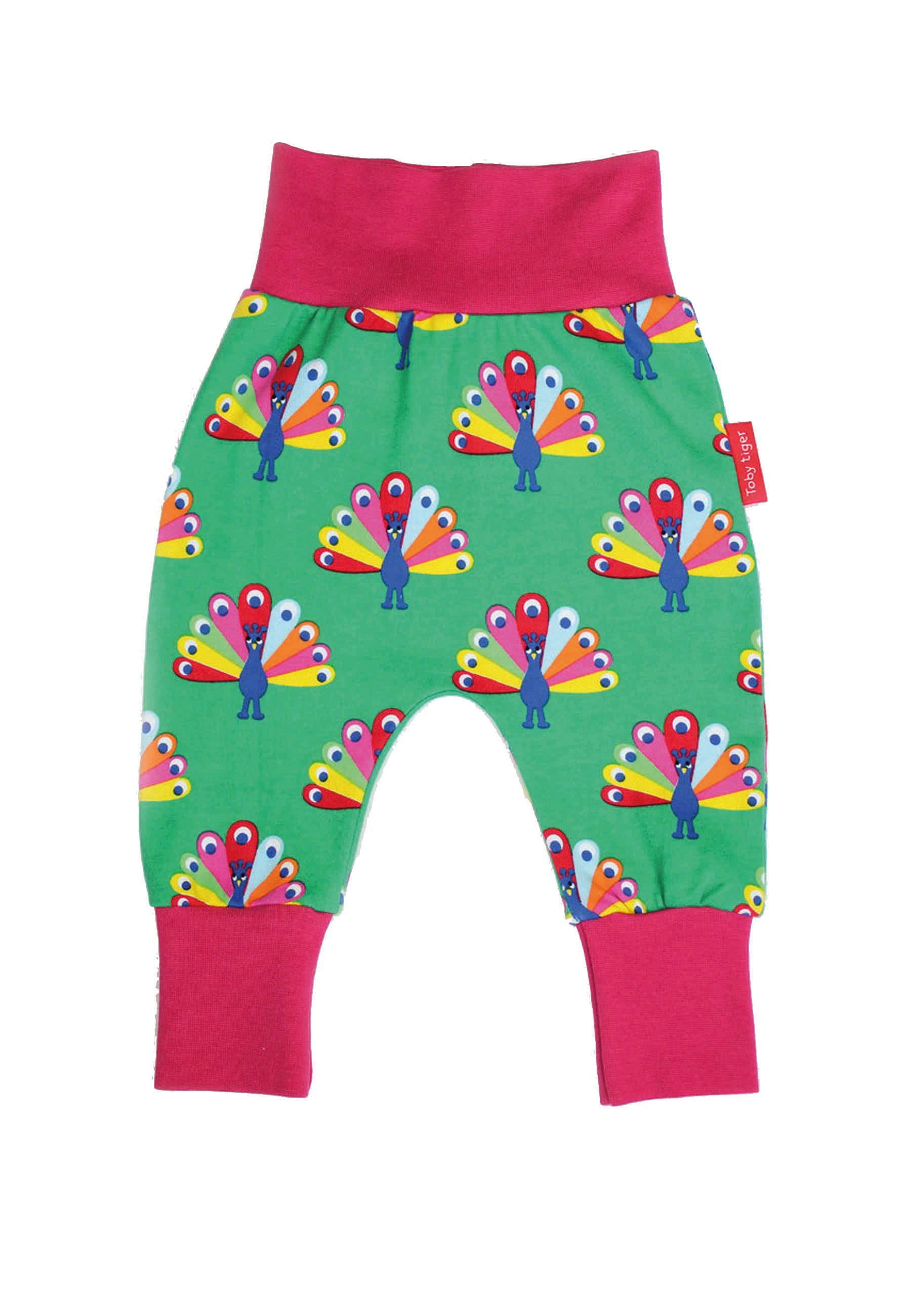 Toby Tiger Babyhose, Pfauen-Applikation