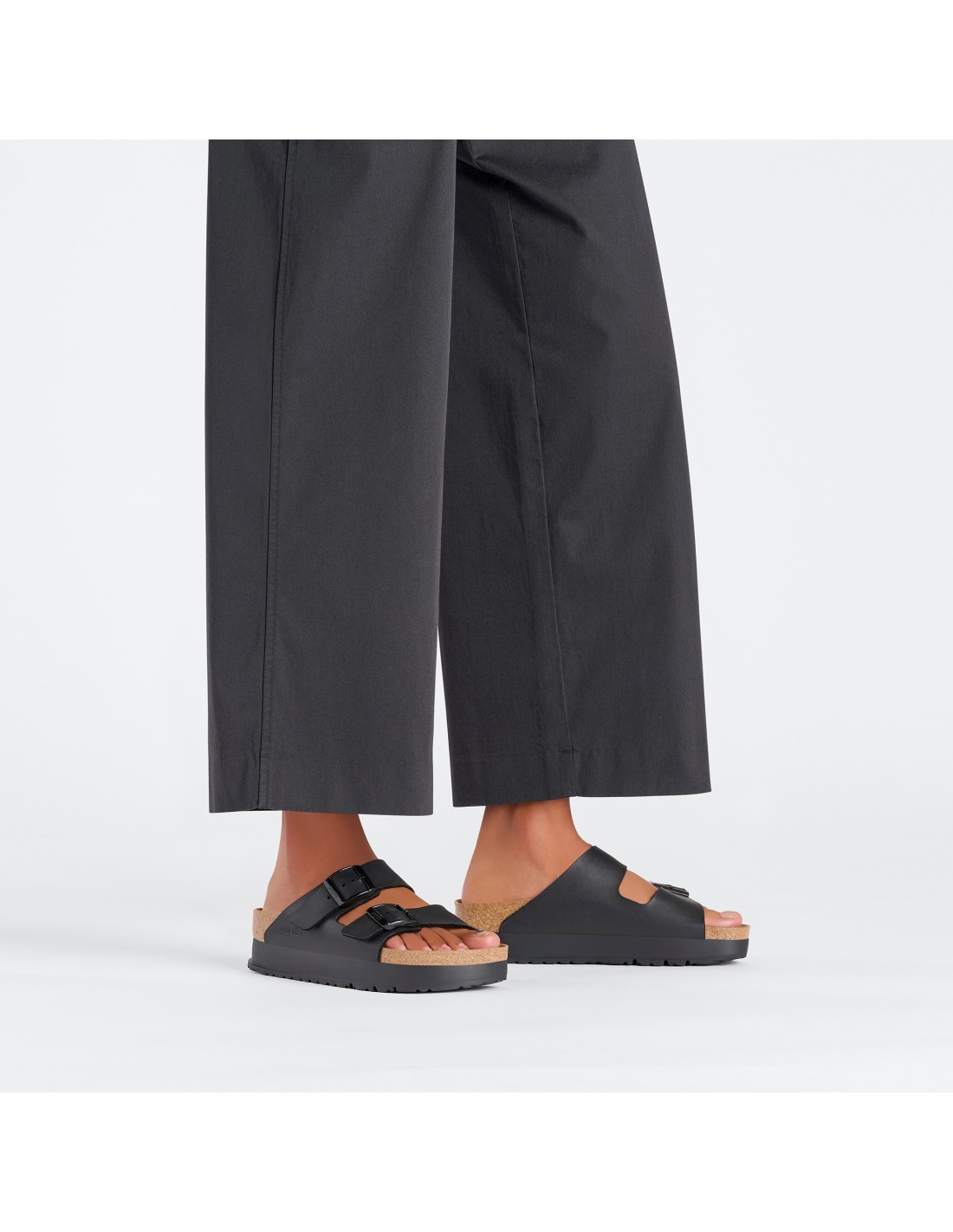 birkenstock Mules Femme Arizona Platform Flex Bf Black Vegan