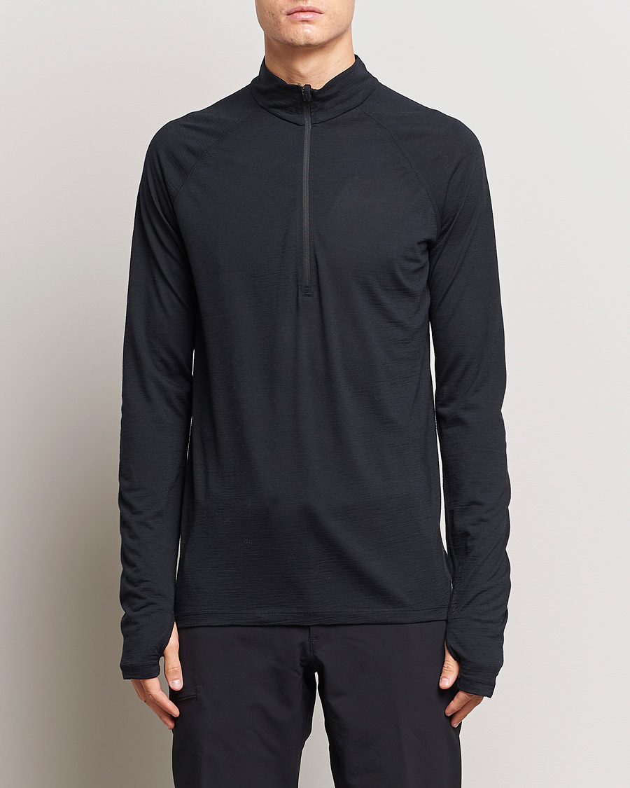 Houdini Desoli Merino Light Half Zip True Black