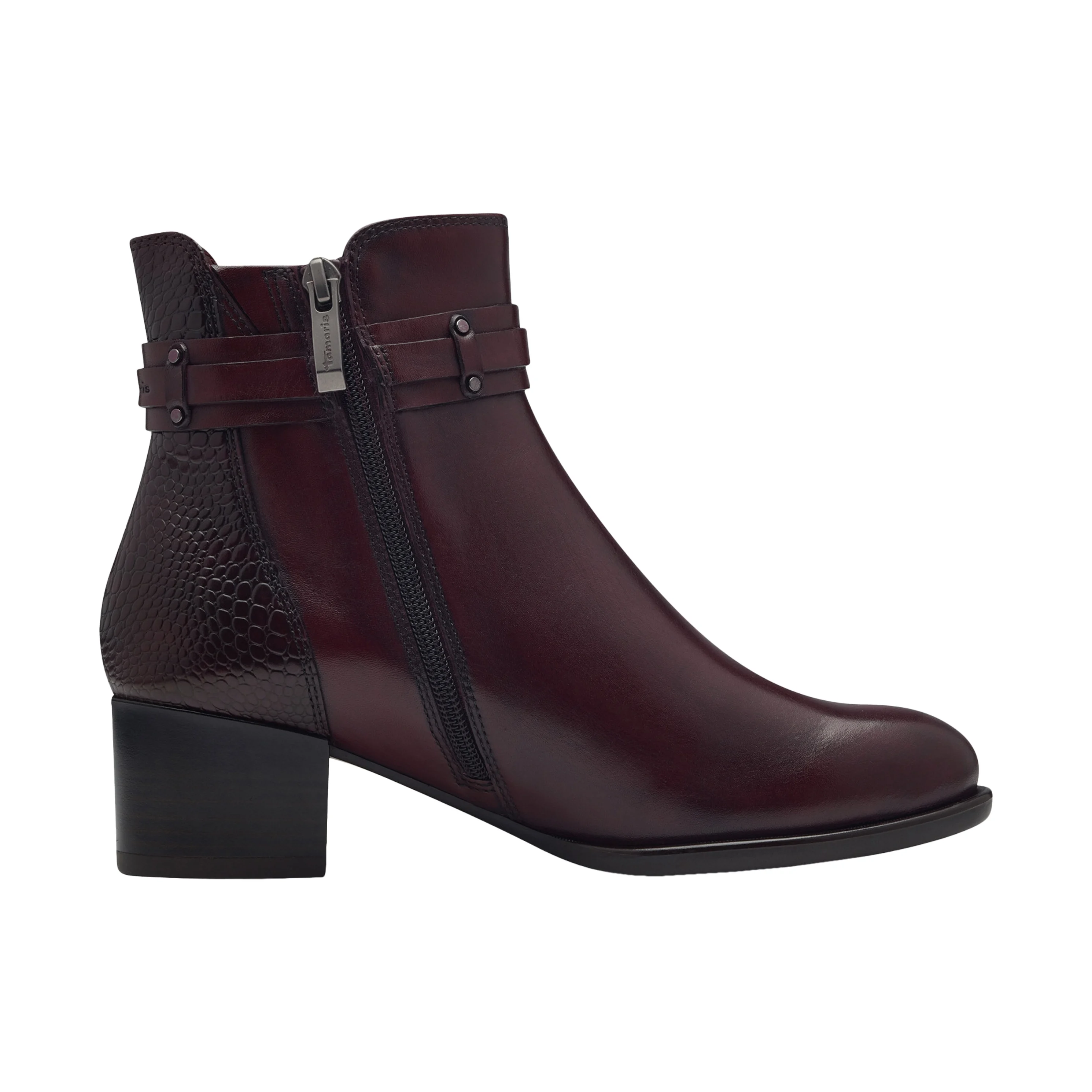 Bottines cuir | Rouge