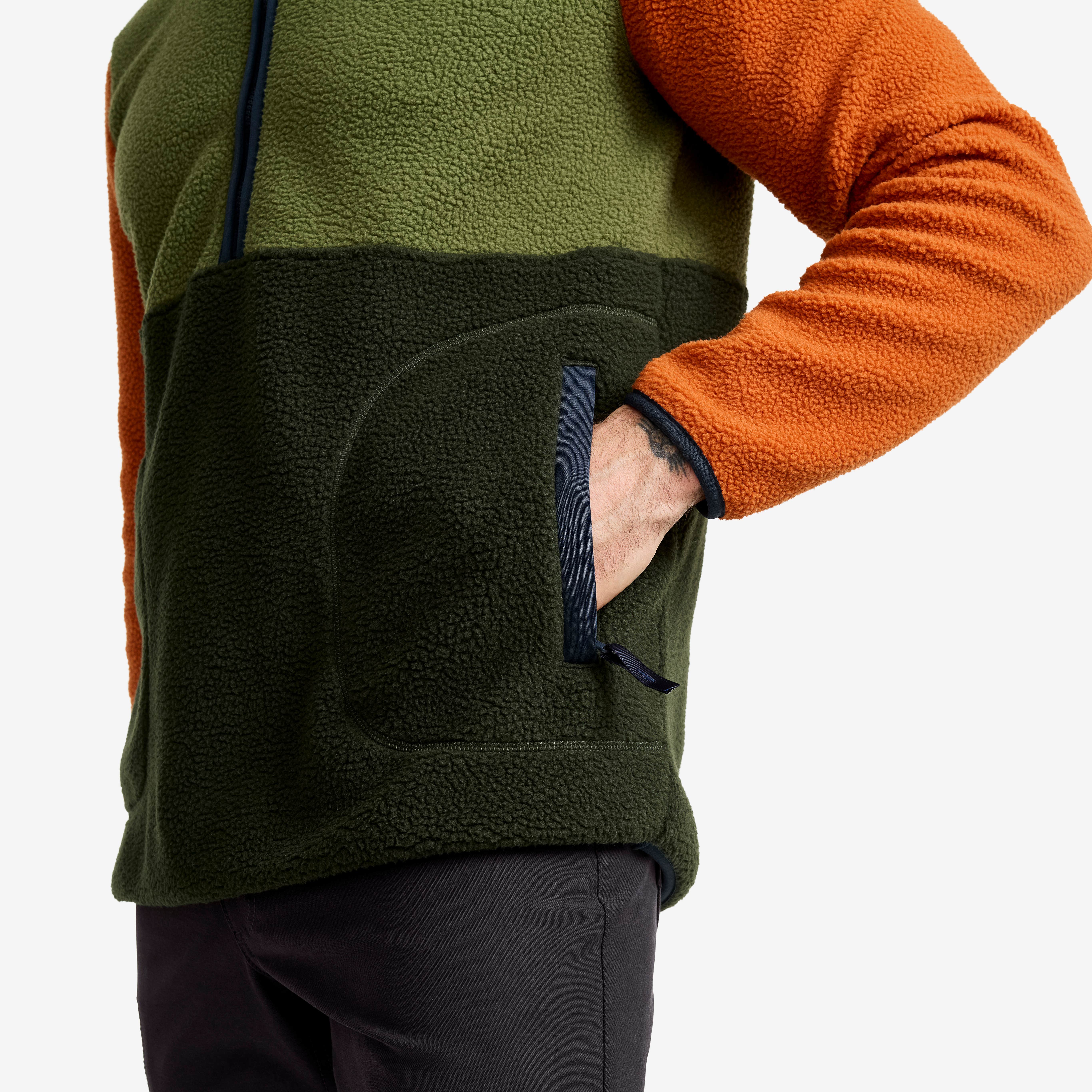 Canyon Half-zip Pile Fleece Herre Terracotta Brown/Cypress