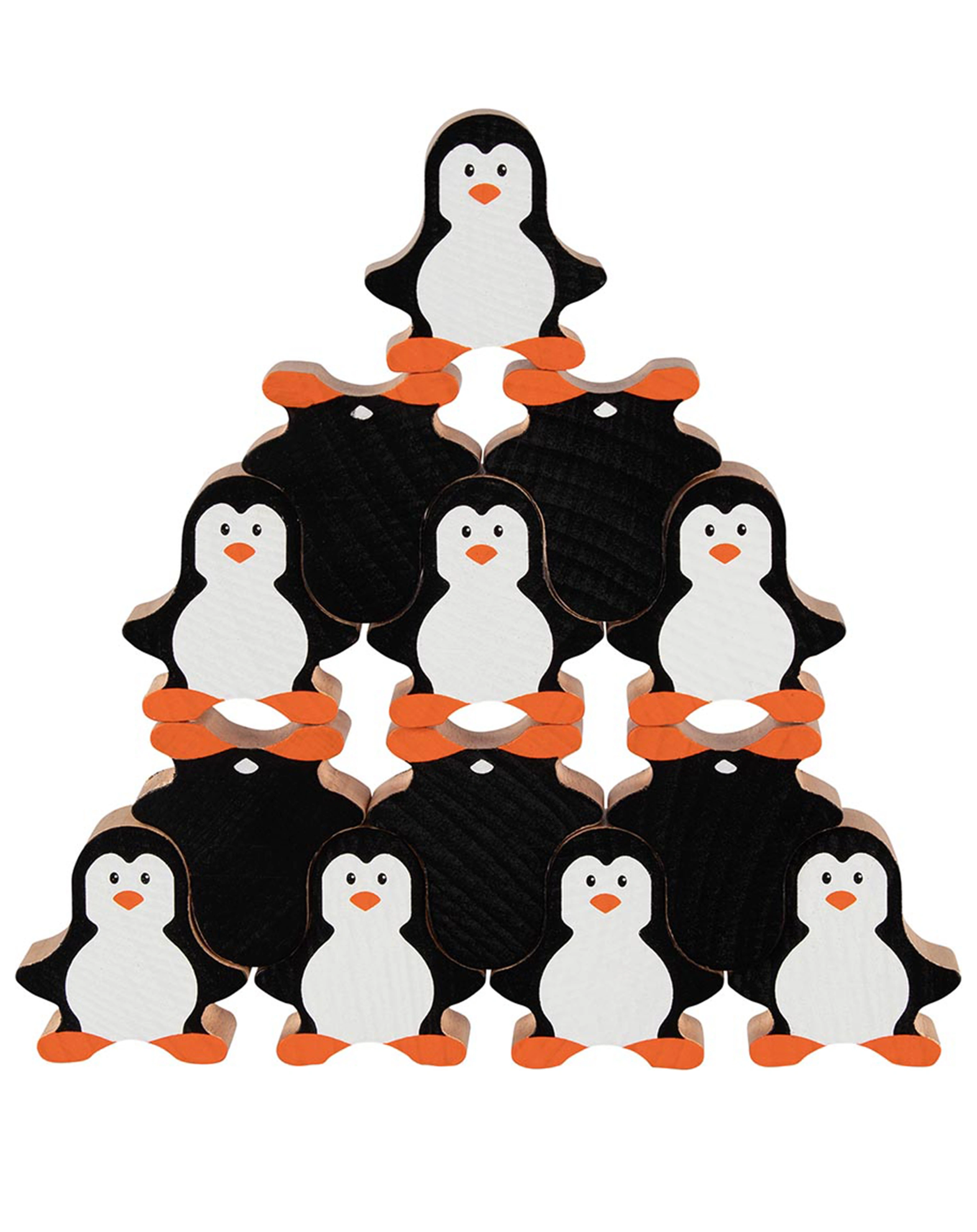 Stapelspiel PINGUINE 18-teilig in schwarz