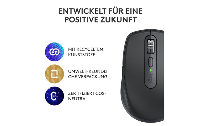 Logitech Maus »Maus MX Anywhere 3s for Business Graphite« kabellos