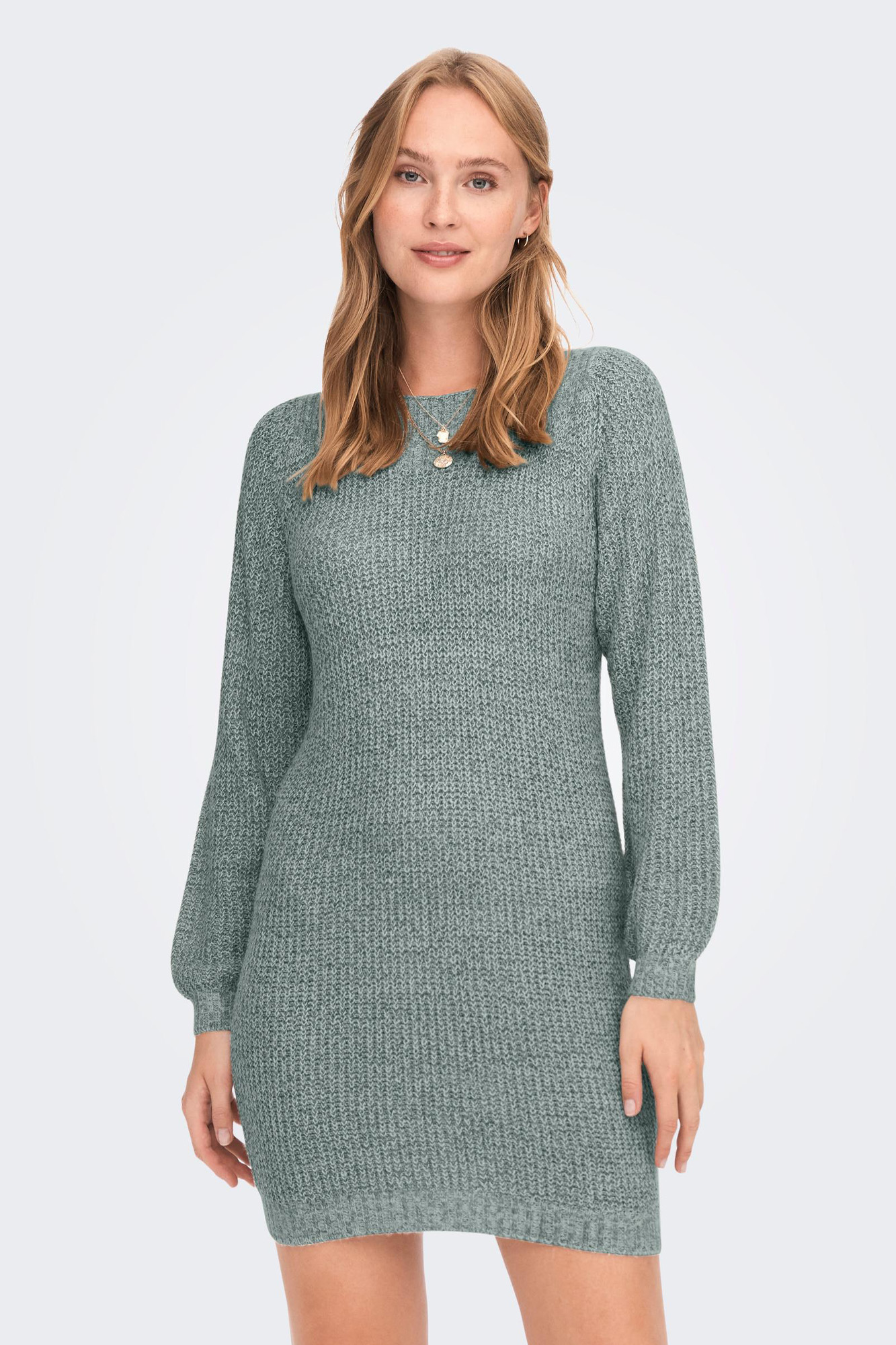 Vestido curto de tricô