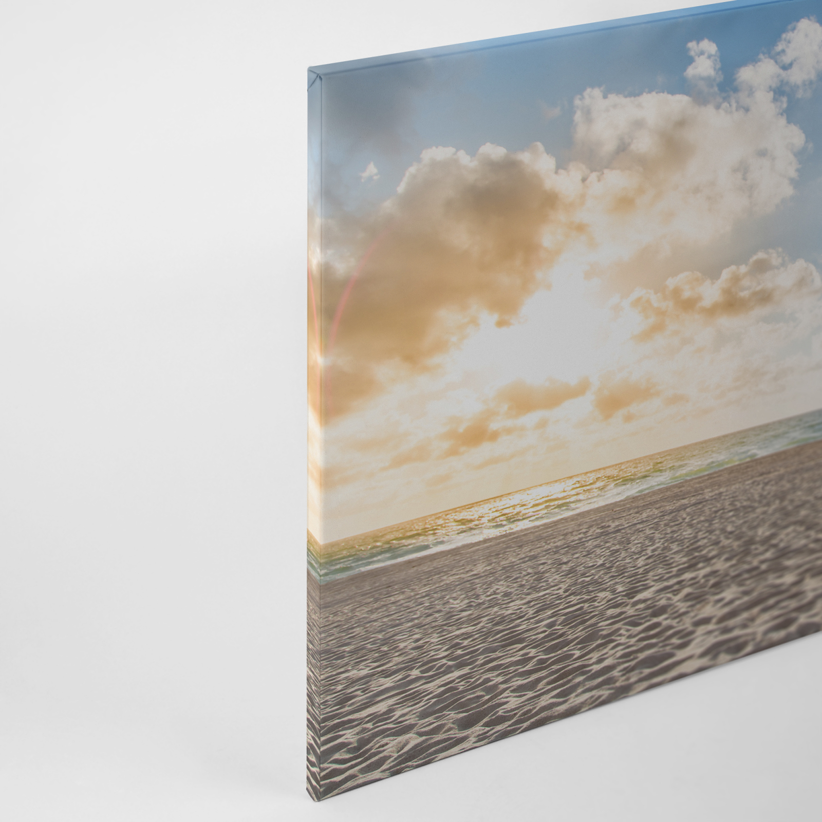 Leinwandbild STRAND - beige-blau - 90x60 cm