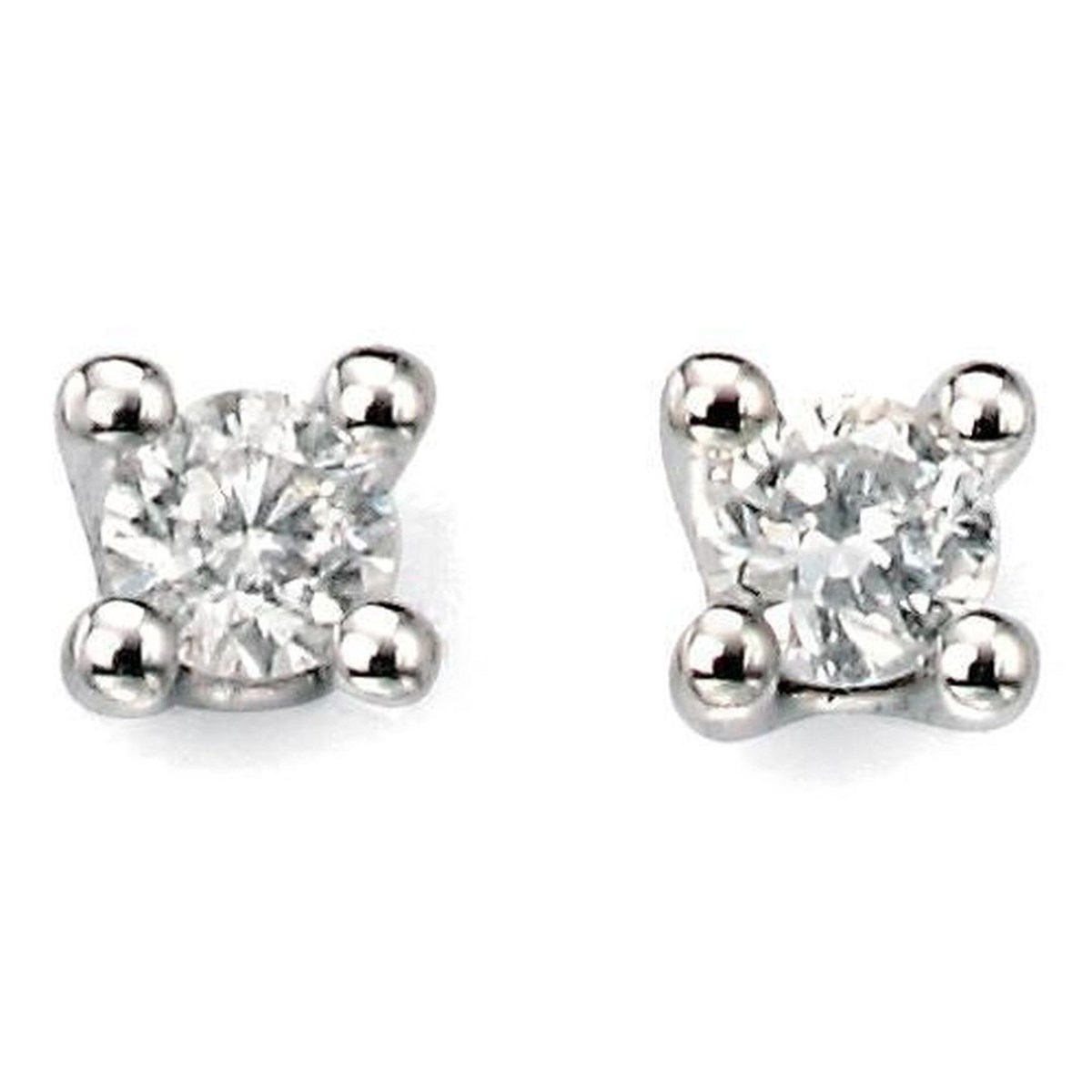 Boucle d'oreille diamant en Or blanc 375/1000