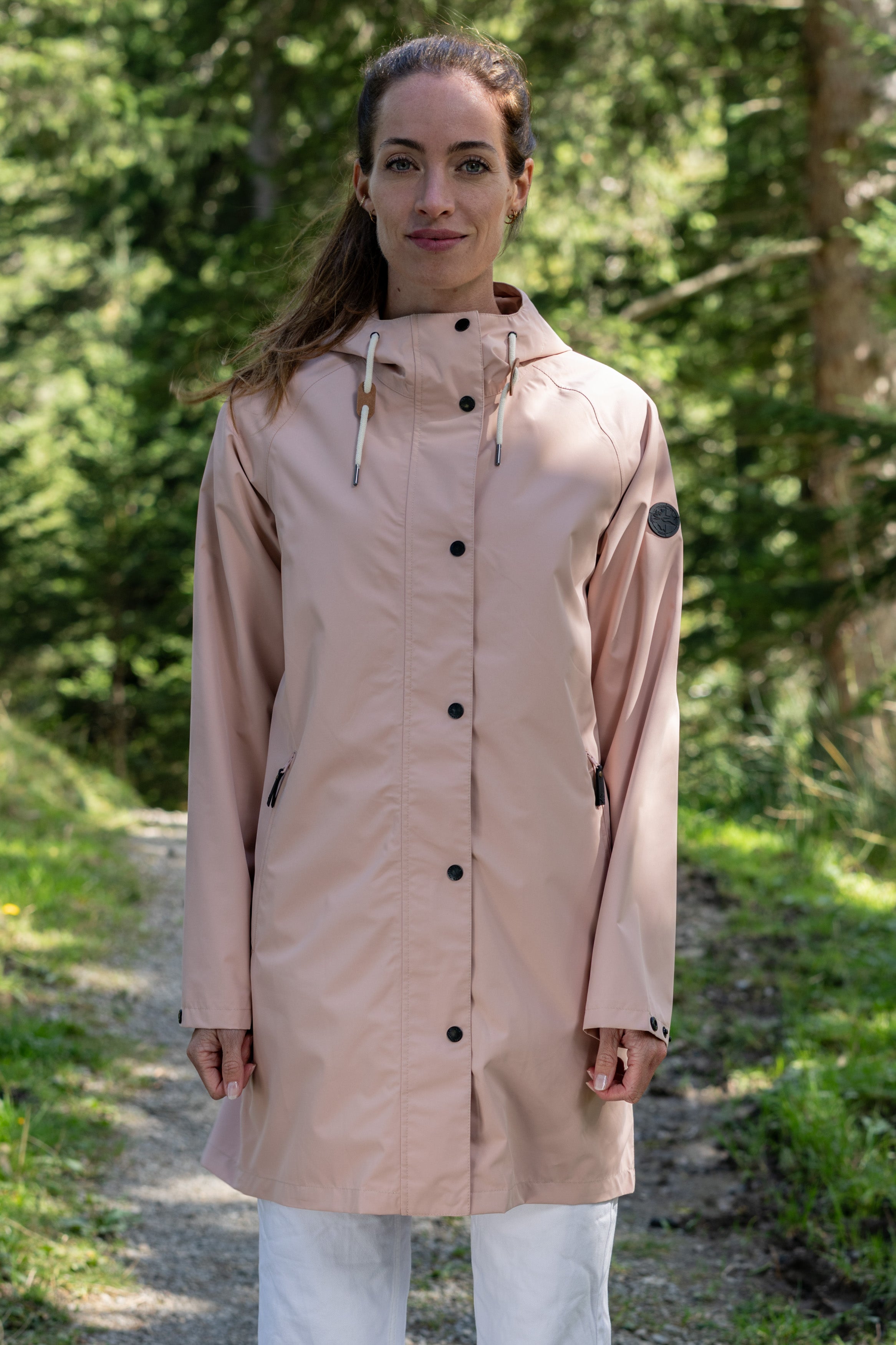 Frauen Regenmantel Travelcoat mahogany rose