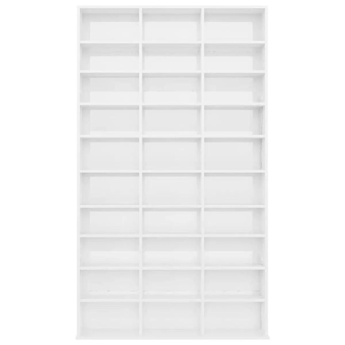 vidaxl Armoire à CD - Blanc brillant