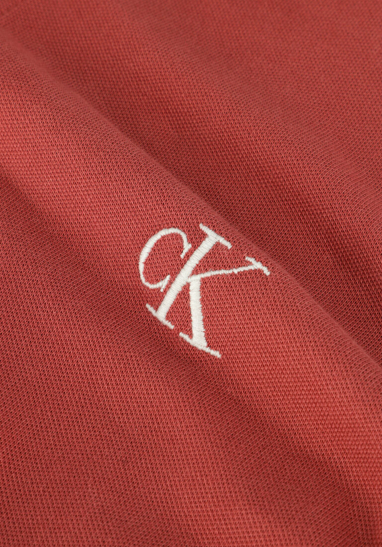 CALVIN KLEIN rode calvin klein polo tipping slim polo