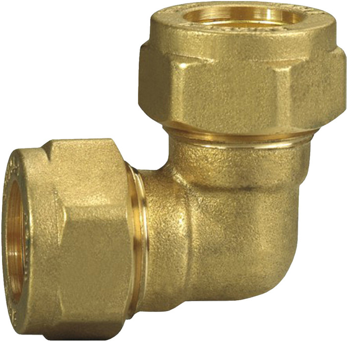 Vinkel klemring til kobberrør messing 10 x 10 mm