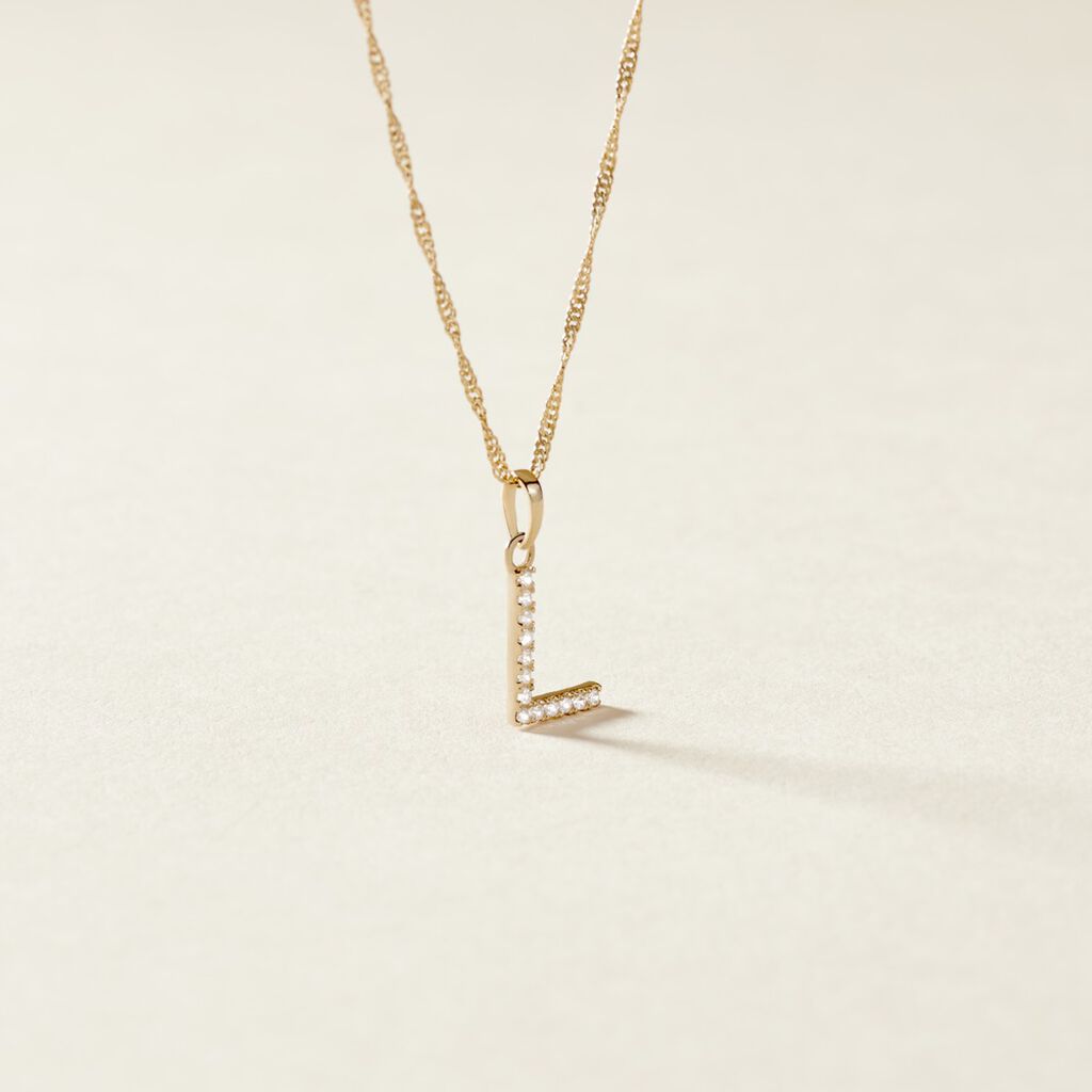 Pendentif Klementine Or Jaune Oxyde De Zirconium