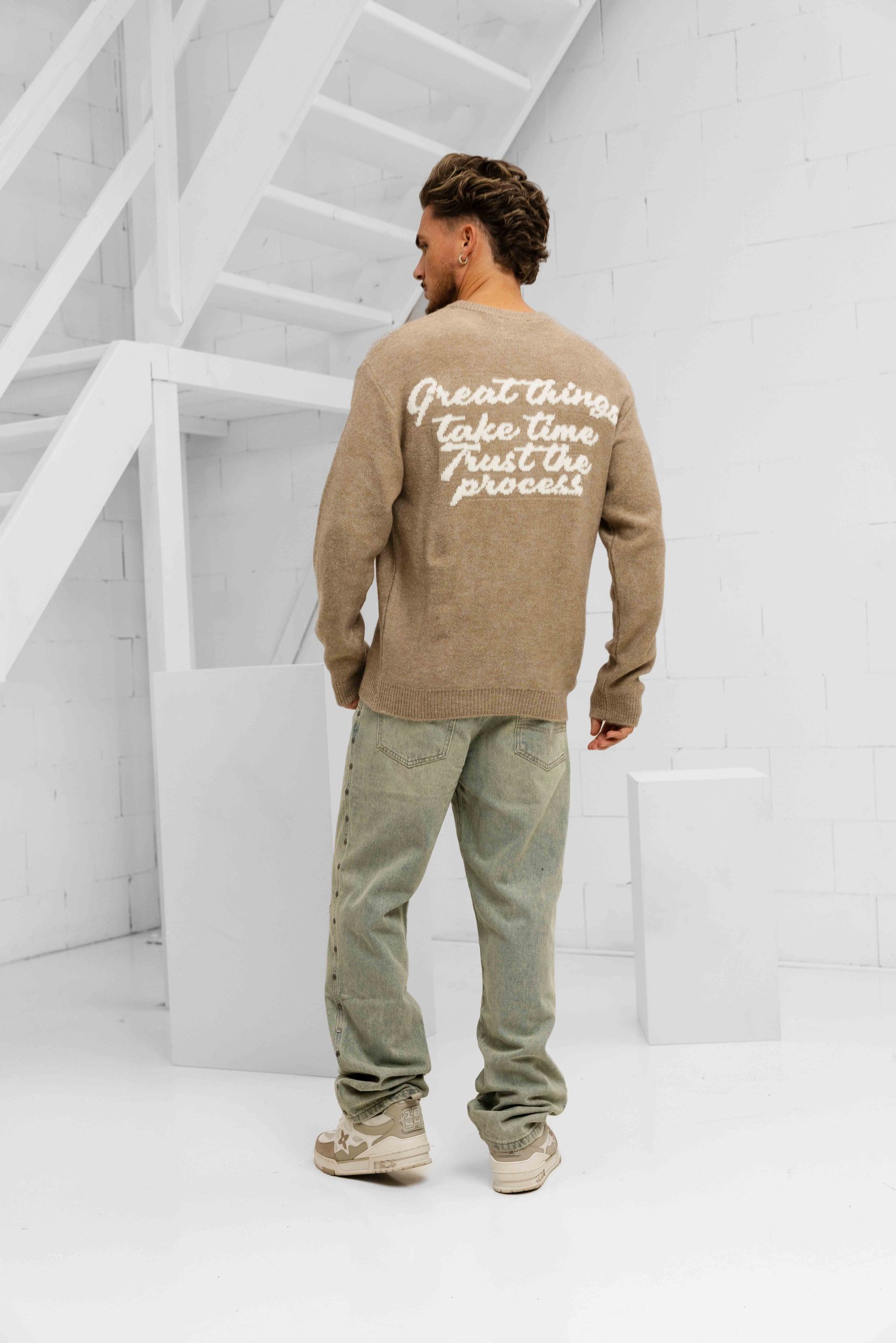 XPLCT Trust Sweater Heren Beige