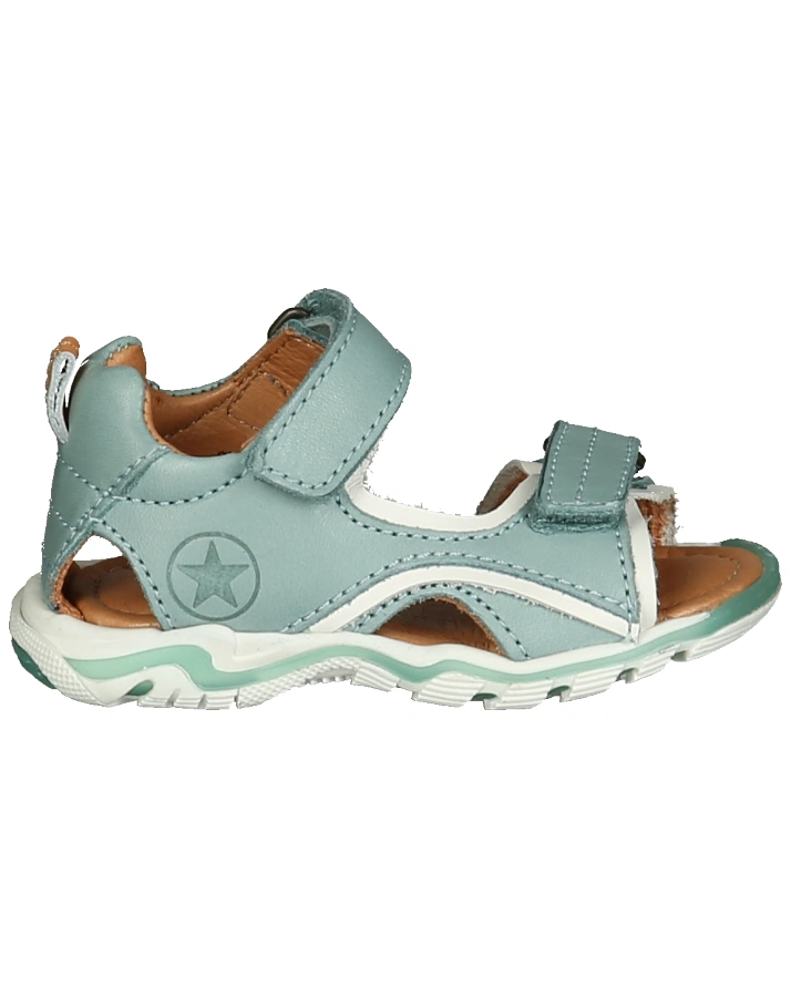 Leder-Sandalen ARTHUR mit Klett in mint