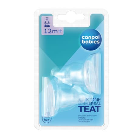 CANPOL BABIES teat silicone fast 12m+, 2pcs., 18/117