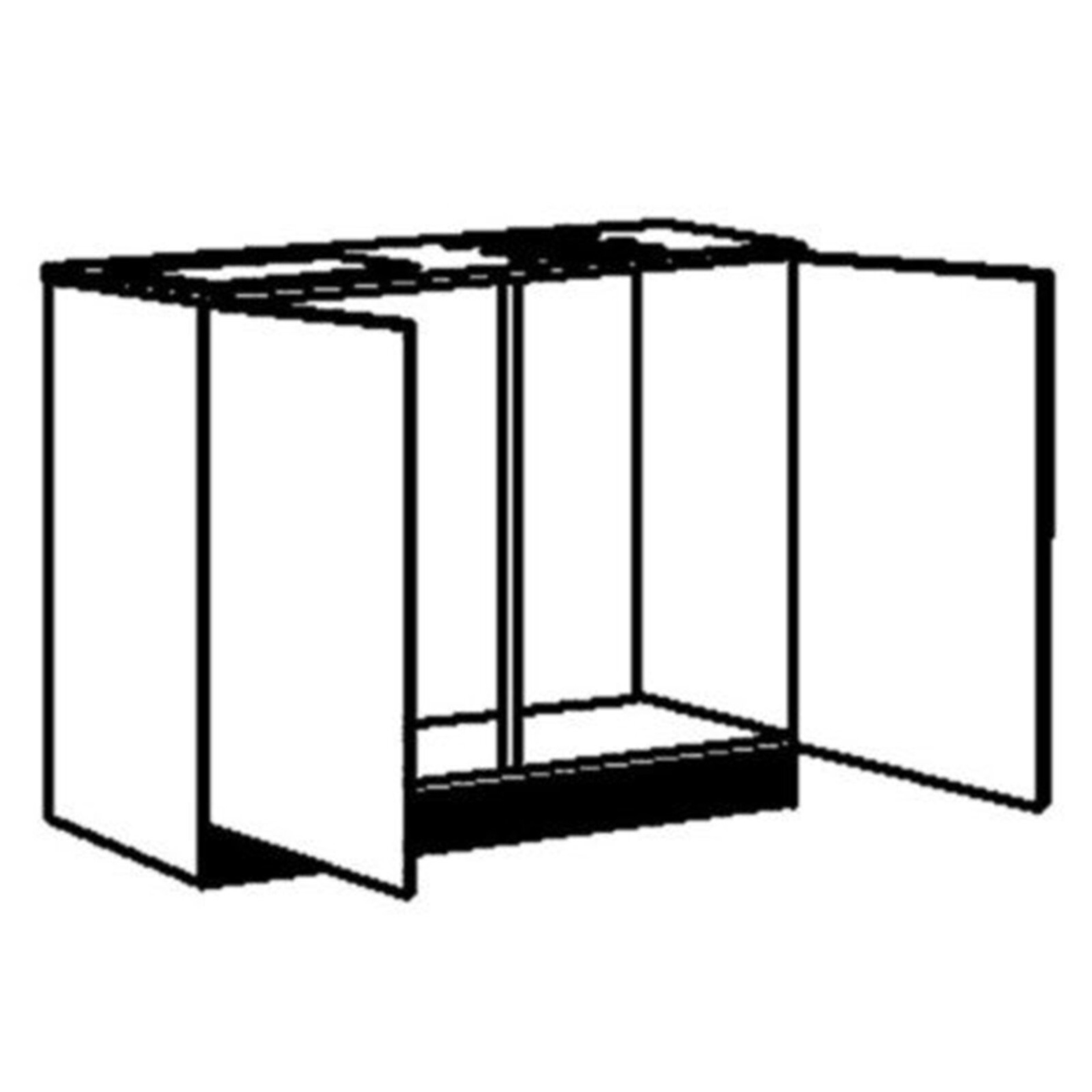 Spülenunterschrank DAVOS - schiefergrau - Artisan Eiche - 100 cm
