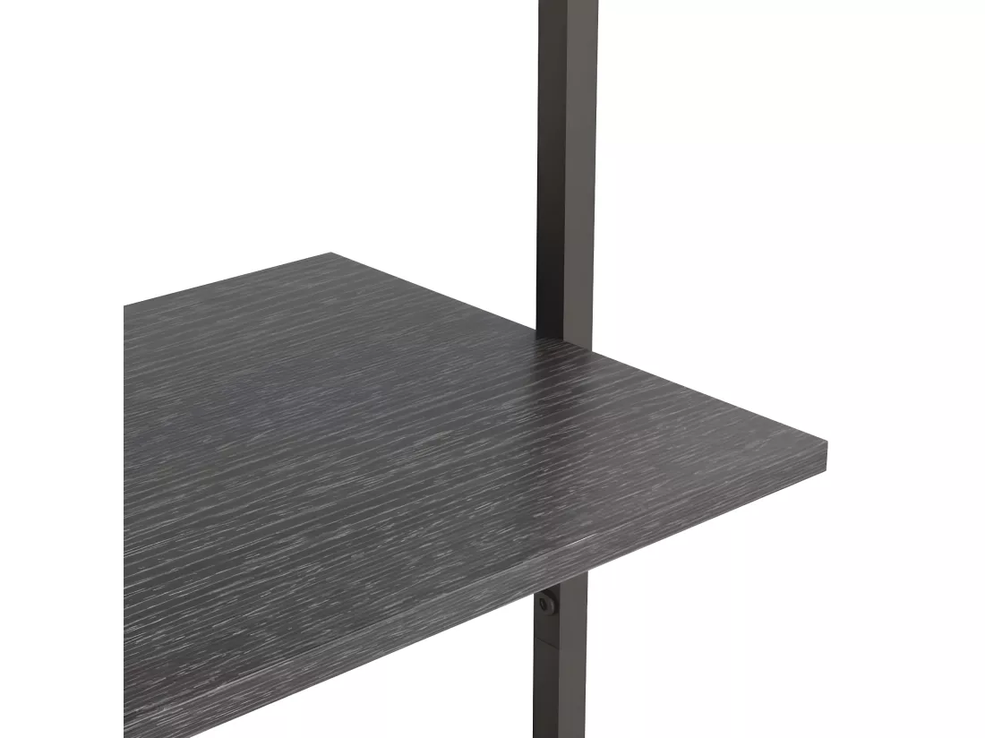 Étagère inclinée à 5 niveaux Noir 64x35x185 cm