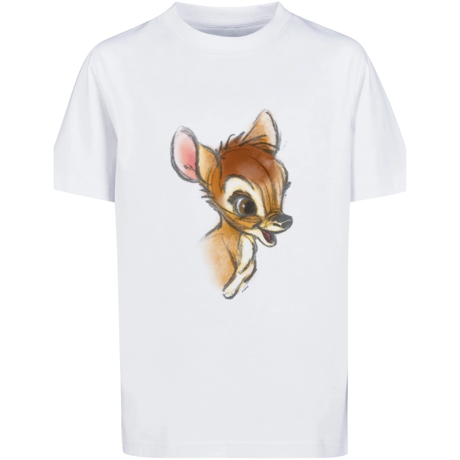 F4NT4STIC T-Shirt  Bambi Zeichnung weiß
