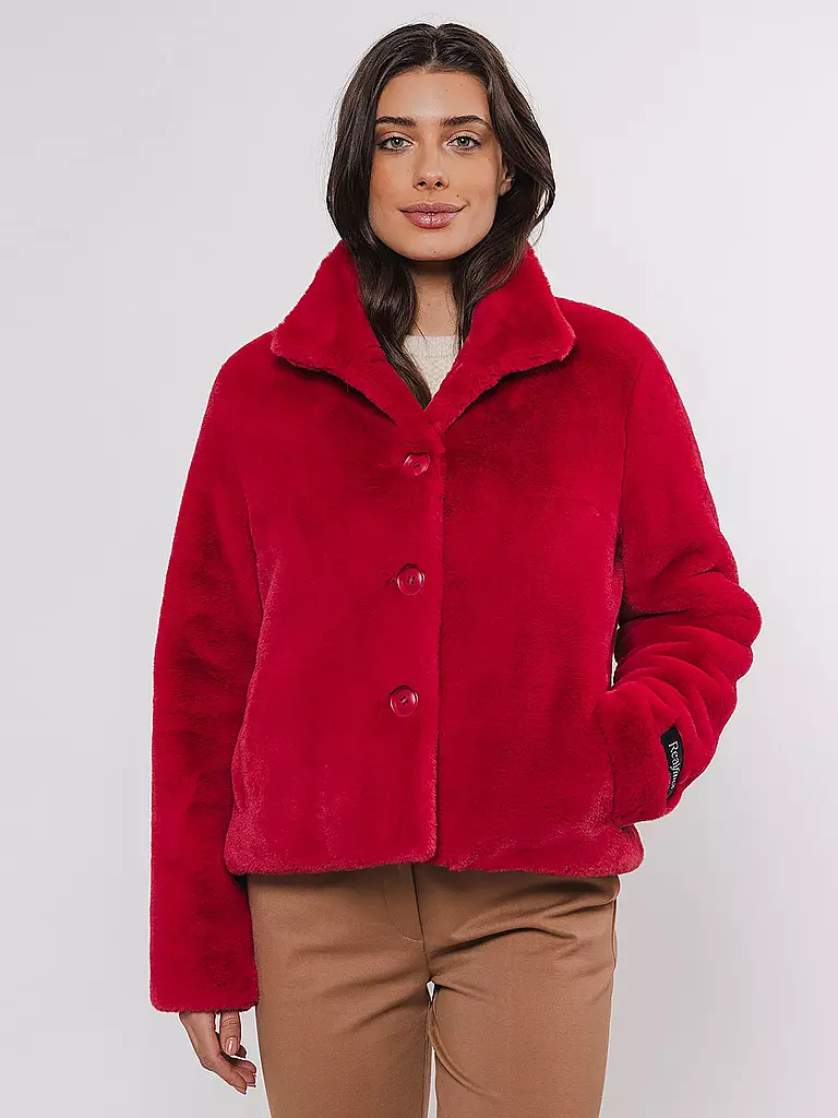 RINO&PELLE Jacke in Felloptik VIE rot