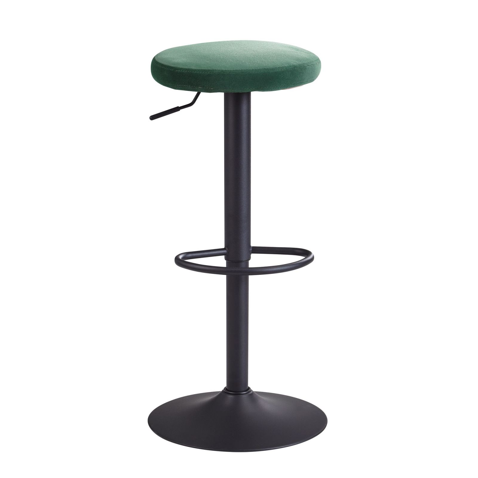 Barhocker - grün - Samt - höhenverstellbar
