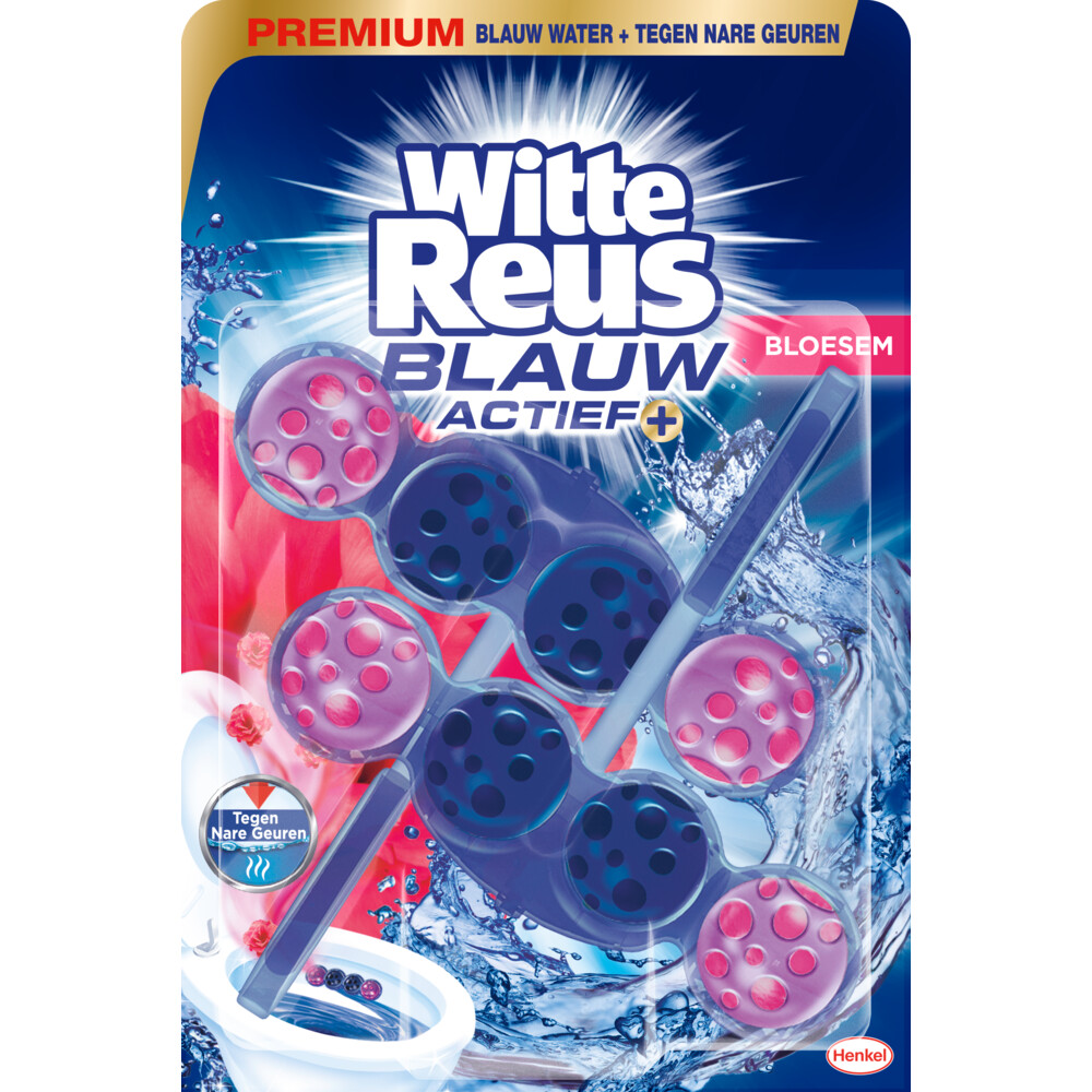Witte Reus Toiletblok Blauw Actief Bloesem2 stuks