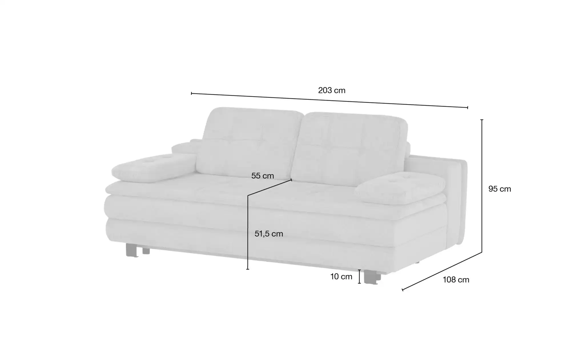 switch Schlafsofa aus Mikrofaser Fox
