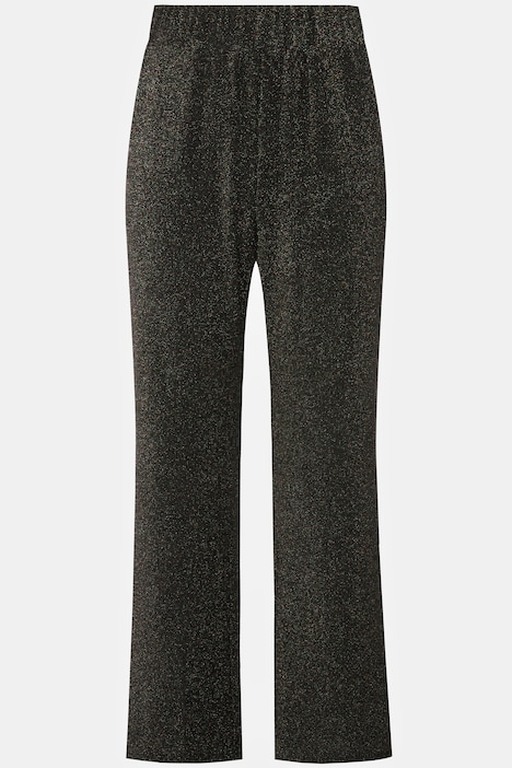 Hose, Wide Legs, Metallic-Glitter, Elastikbund