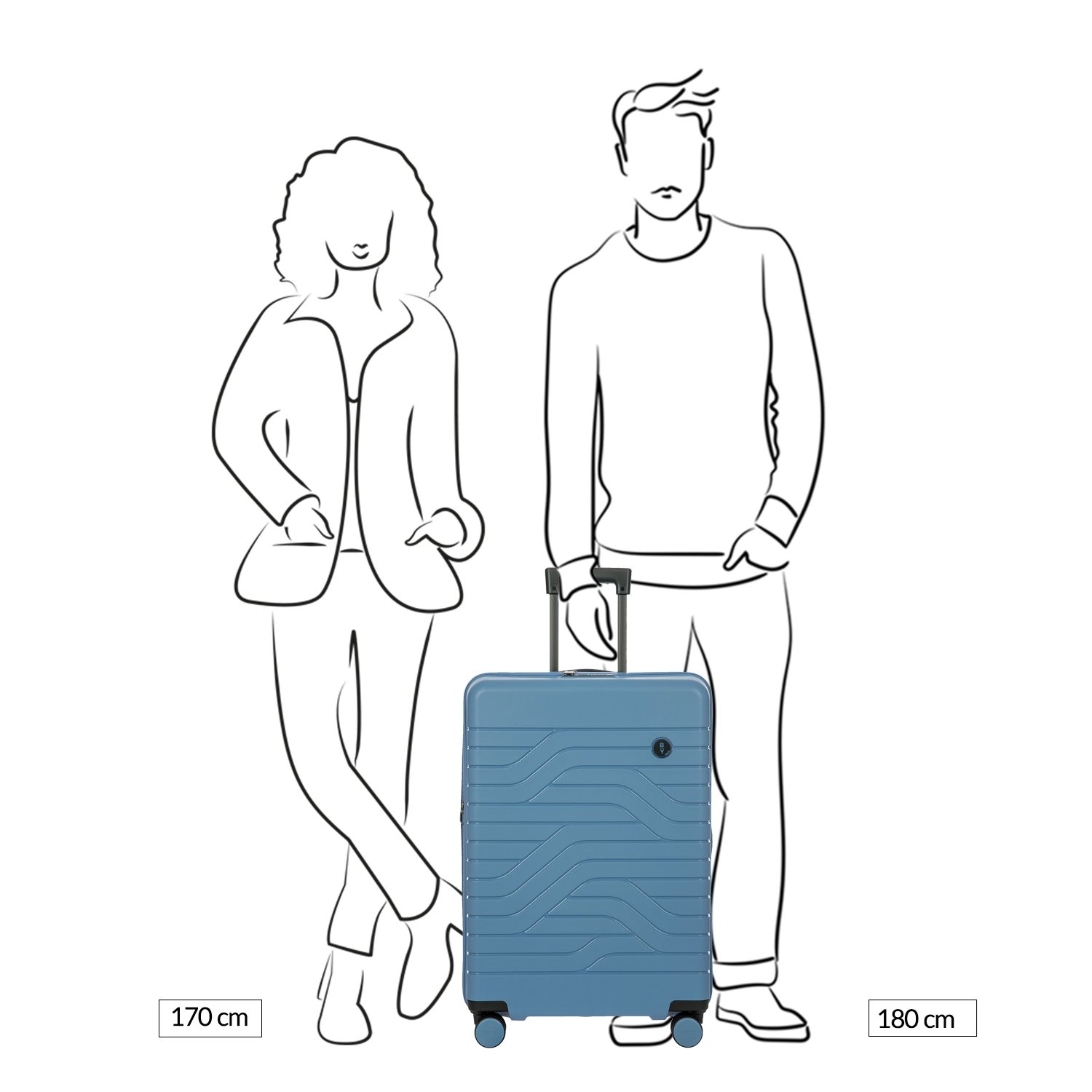 Bric's Ulisse Trolley Expandable Medium grey blue