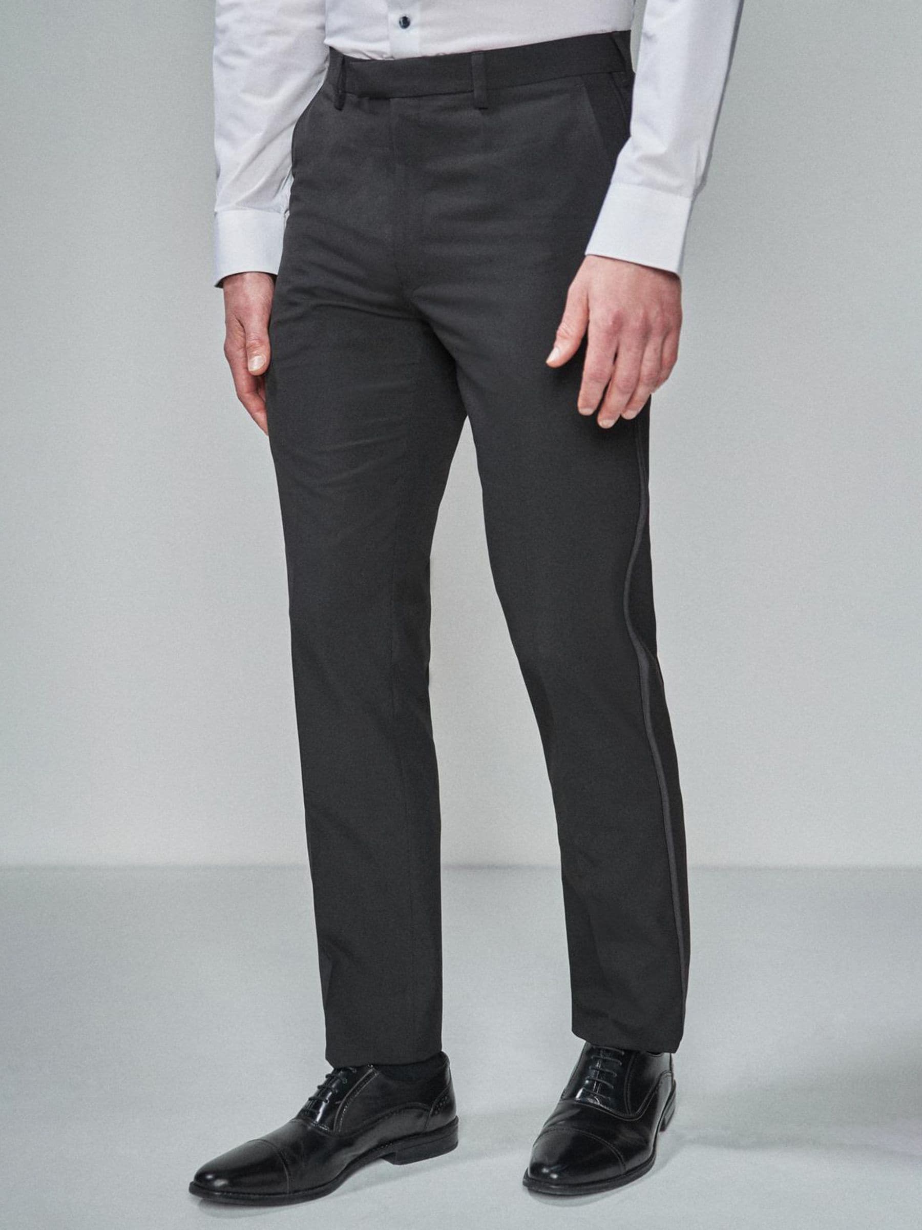Biesdetail - Normale Pasvorm - Pantalon in smokingstijl