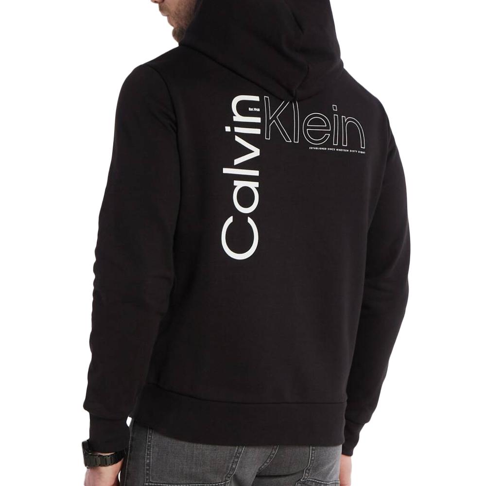 Calvin Klein Jeans Sweat à Capuche Noir Homme Calvin Klein Jeans Angled