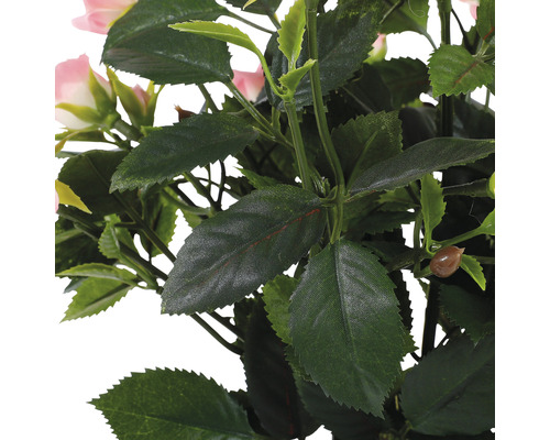 Kunstbloem roos Ø 25 H 33 cm roze